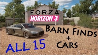 Forza Horizon 3 - ALL 15 ORIGINAL Barn Find Locations + Cars (Forza Horizon 3 Barn Finds) (FH3)