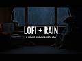 8 Hours Of Dark Screen LoFi Rain ️ Chill Beats With Rain Sounds For Sleep Study Focus