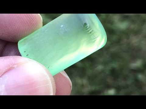 Precision cut!  A synthetic stone that saved a dream. Tucson 2019.