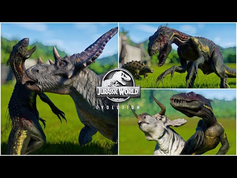 INDORAPTOR DEATH Animation vs All Dinosaurs | Jurassic World Evolution