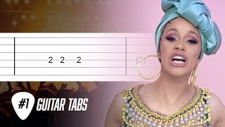 Cardi B - I Like It (Guitar Tab tutorial)