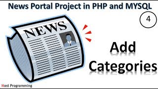 PHP and MYSQL Project On Online News Portal - Add Categories