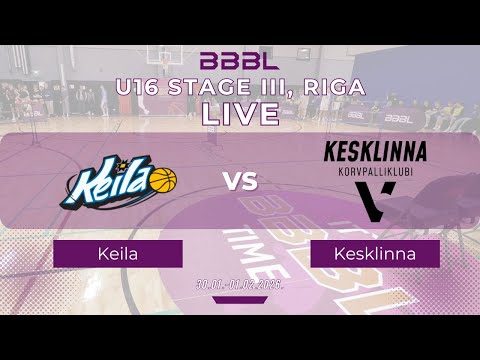 Keila BS 2010 vs Kesklinna KK Black 2010 | BBBL U16 | Stage III