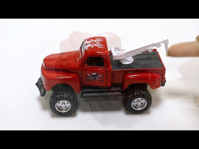 Автомобиль Пикап kings toy инерционный световые звуковые эффекты металлический красный 1:36 - видео