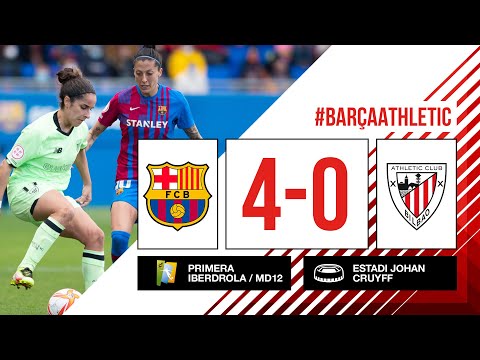 Imagen de portada del video ⚽ RESUMEN I FC Barcelona 4-0 Athletic Club  I J12 Primera Iberdrola 2021-22