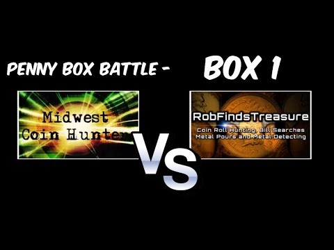 Penny Box Battle Part 1- Midwest Coin Hunter Vs. Rob Finds Treasure