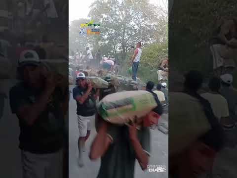 Tractomula quedó vacía tras saqueo en vía bolivarense