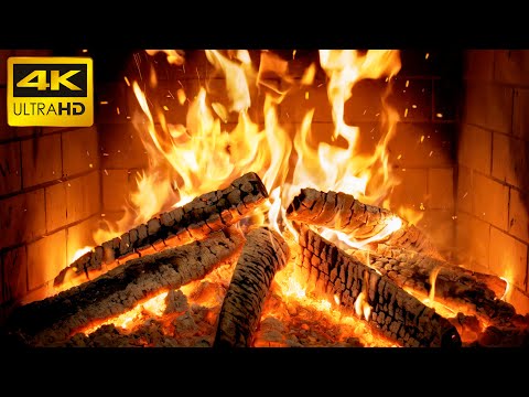 🔥 Kaminfeuer im Schnee: Sanftes Knistern und ruhige Weihnachtsstimmung (Fireplace 4K)