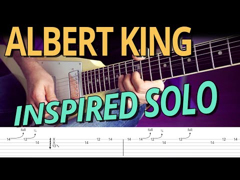 Blues Guitar Solo inspired by Albert King with TABS // DBL 352