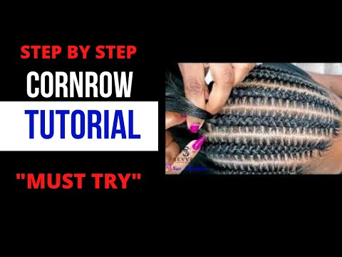 EASIEST STEPS , HOW TO CORNROW FOR BEGINNERS Ep.03 | Cornrow tutorial