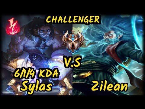 Tinowns (SYLAS) vs ZILEAN - 6/1/4 KDA MID CHALLENGER GAMEPLAY - BR