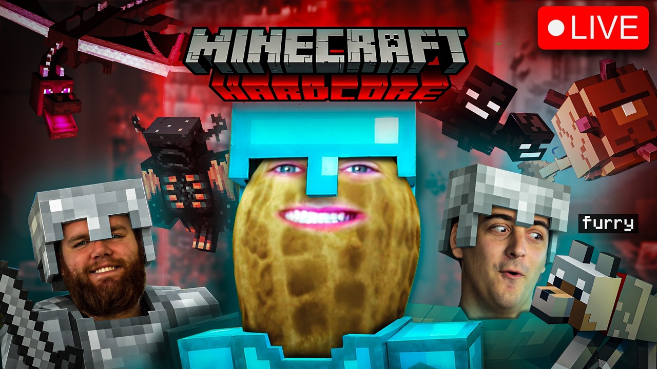 🔴LIVE | MINECRAFT HARDCORE MARATHON | HUTCHMF X CLOAKZY | 4 BOSSES, 1 STREAM | WHOLE VIDEO ON TWITCH
