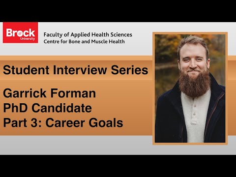 CBMH Student Interview - Garrick Forman (PhD Candidate) - Part 3: Career Goals