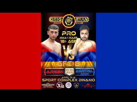 GFC-8. Arsen Avetisyan (Armenia) vs Amritpal "Aman" Singh (India) MMA-1 (14.04.24)