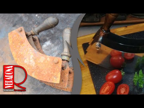 A Rusted Triple herbs cleaver - Perfect Restoration , Trojitý sekáček na bylinky