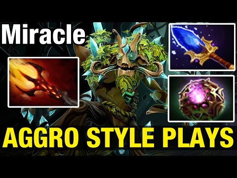 AGGRO STYLE PLAYS !! - MIRACLE-  TREANT PROTECTOR - Dota 2
