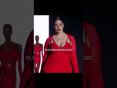 Plus Size Models Now VS Then 🔥 #fashion #model #edit #plussize #runwaywalk #shorts