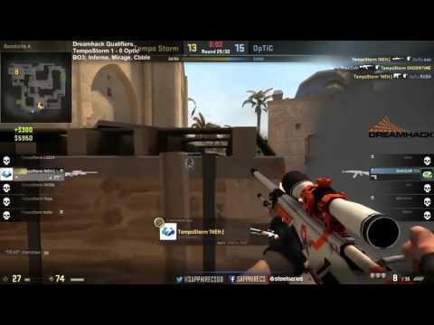 CS GO   Hen1 wallbang vs  Optic 1 sec  DreamHack Masters Malmö NA Closed Qualifier