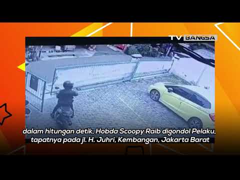 Aksi Pencuri Motor di Jakarta Barat Tertangkap CCTV