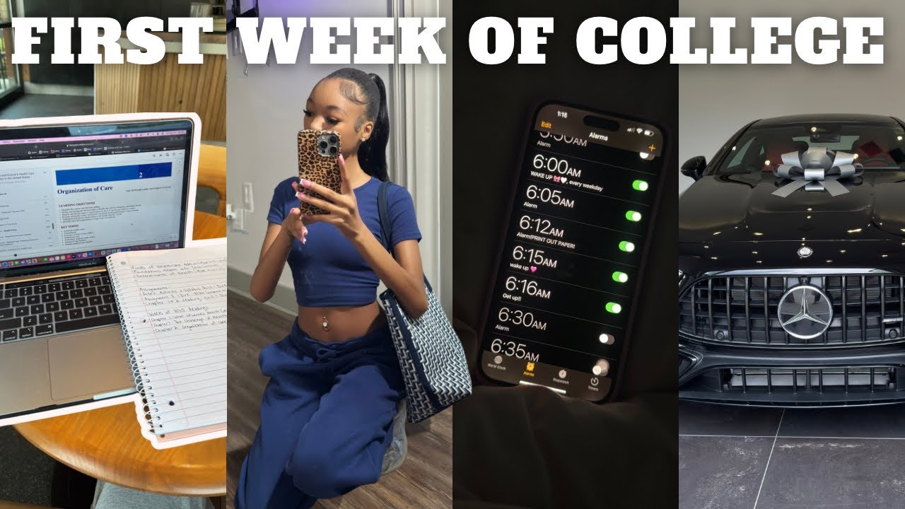 FIRST WEEK OF COLLEGE 🎧 | senior yr: campus, classes, new car, grwm, errands