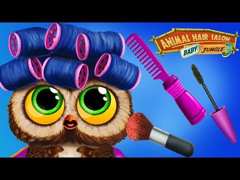 Fun Animal Care Games  - Baby Jungle Animal Hair Salon Make Up Makeover For Girls Kids Games