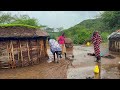 Rainy day in African Village#cooking Village food