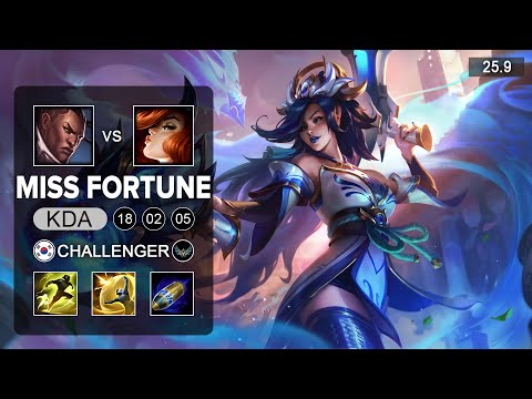 Miss Fortune vs Lucian ADC - KR Challenger - Patch 25.9 Season 15