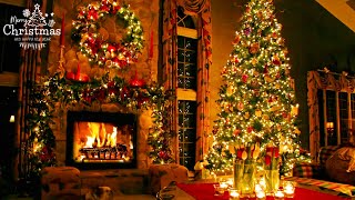 The Best Instrumental Christmas Music With Fireplace and Beautiful Background ❄🎅🎄 Christmas Ambience