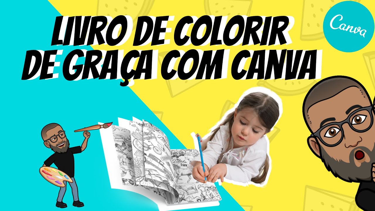 Como criar um livrinho de colorir de GRAÇA no Canva 2020