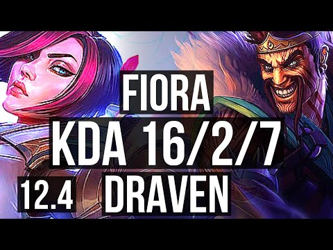 FIORA vs DRAVEN (MID) | 2.4M mastery, 16/2/7, 1000+ games, Legendary | KR Diamond | 12.4