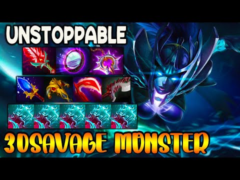 UNSTOPPABLE 30 SAVAGE MONSTER PHANTOM ASSASSIN - CRAZY TEAM FIGHT - DOTA 2 GAMEPLAY