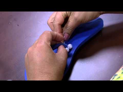 Mulher.com 06/06/2015 Natália Ferreira - Chinelo com pérolas Parte 1/2