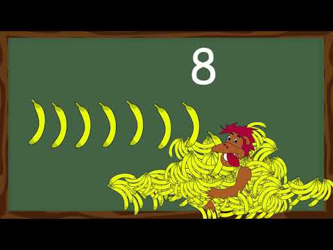 🐵🐒👪💗Cyfry po angielsku dla dzieci z efektami dźwiękowymi. Odliczanie od 1 do 10 po angielsku