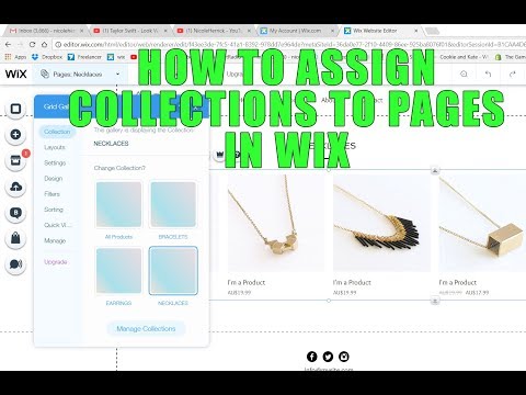 2017 How to assign collections to store pages in Wix ecommerce websites Video