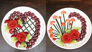 2 Super Fruit and Vegetable Platter for the New Year 🍊🍒