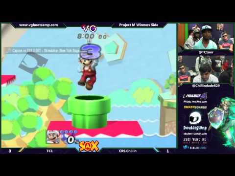 S@X 9/16/14 - TC1 (Toon Link, Mario) vs Chillin (Wolf) Project M Tournament Smash PM