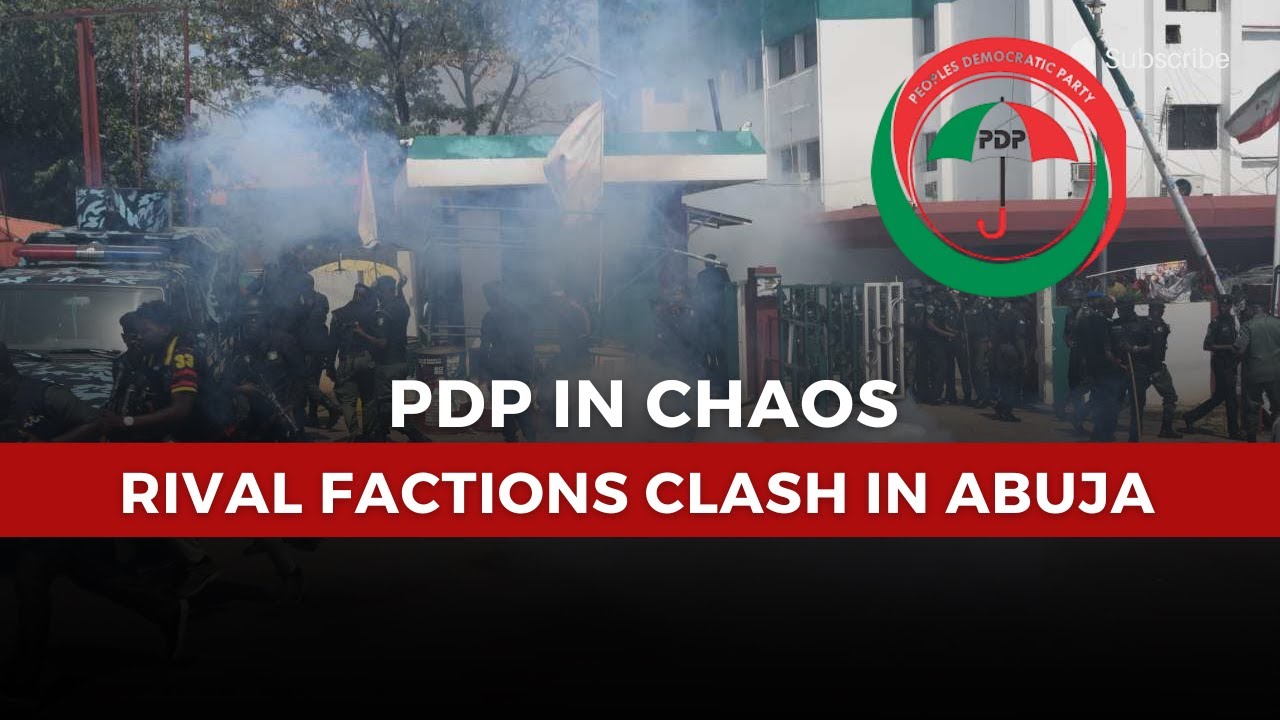 PDP faction leaders in a heated debate at a party meeting, symbolizing internal conflict ahead of 2027 elections   Image Titl
