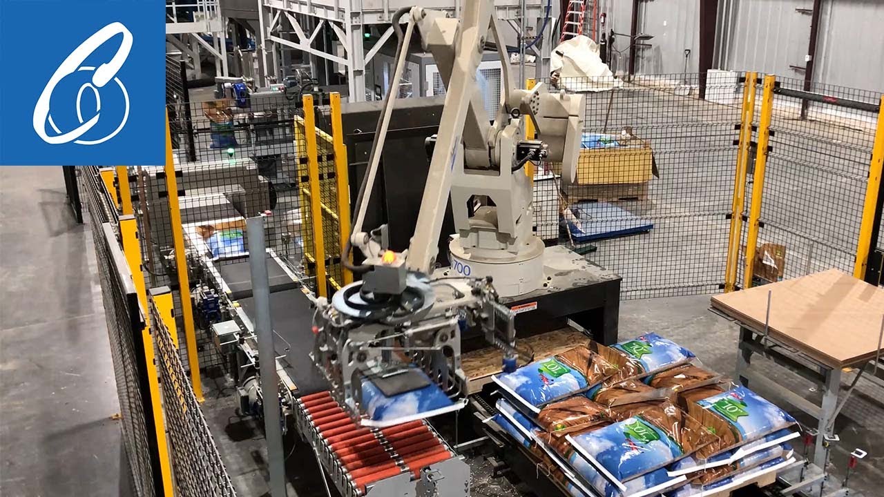 Automated Bagging Line with Robotic Palletizing: Integrated Solution