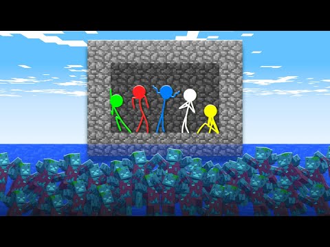 Stickman VS Minecraft: Drowned Apocalypse - AVM Shorts Animation