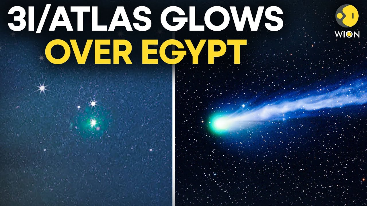 3I/ATLAS LIVE: Interstellar Comet 3I/ATLAS Captured Glowing Over Egypt’s Black Desert?  | WION