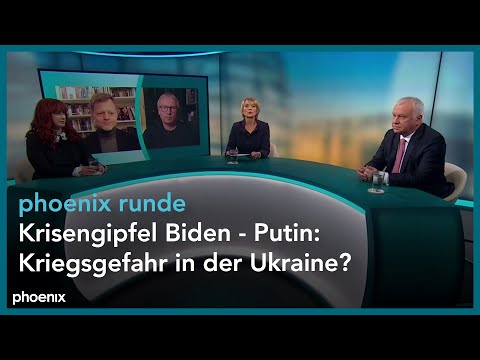 phoenix runde: Krisengipfel Biden - Putin: Kriegsgefahr in der Ukraine?