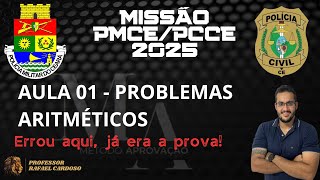 [AULA 01] Raciocínio Matemático e Problemas Aritméticos para PMCE 2025 | Prof. Rafael Cardoso