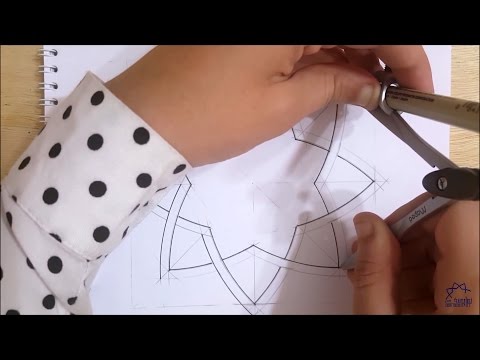 How to draw an Islamic geometric pattern #4 | زخارف اسلامية هندسية