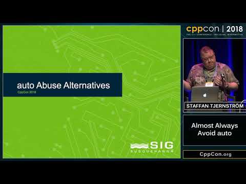 CppCon 2018: Staffan Tjernström “Almost Always Avoiding auto”