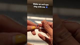 Evil eye wire ring tutorial