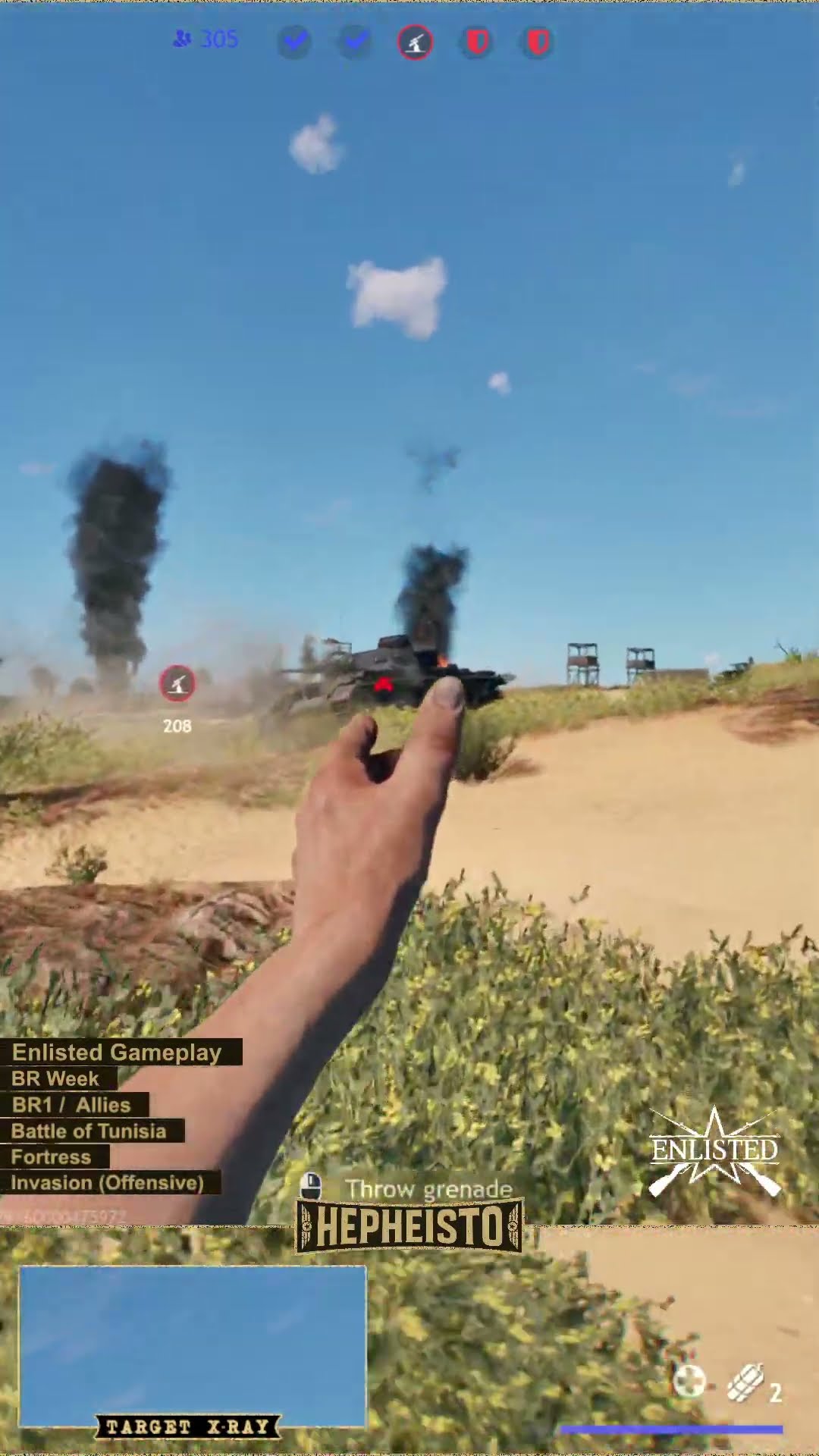 Assaulter Engineer eliminates Panzer III J with Explosion Pack