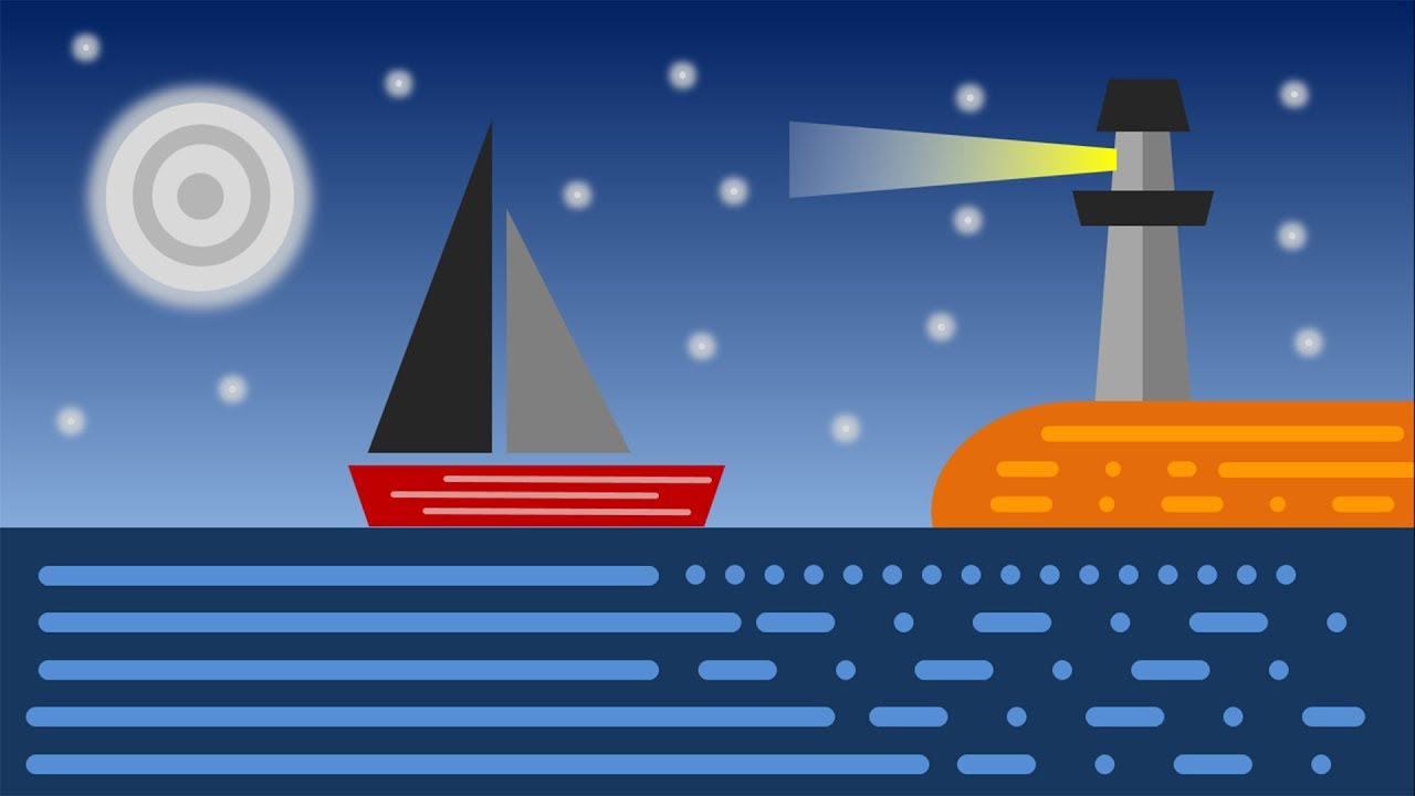 How to make Lighthouse natural scene template on PowerPoint