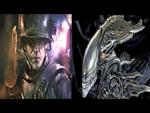 COLONIAL MARINE VS PRAETORIAN ALIEN • BOSS FIGHTS EVOLUTION ON ALIENS VS PREDATOR GAMES COMPARISON