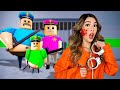 KAT ESCAPES POLICE FAMILY PRISON RUN IN ROBLOX OBBY
