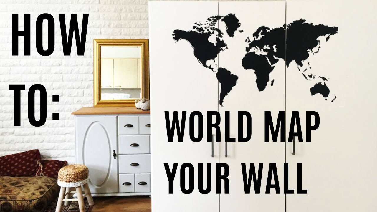 HOW TO  Apply a We Should Chalk World Map Decal Sticker 2